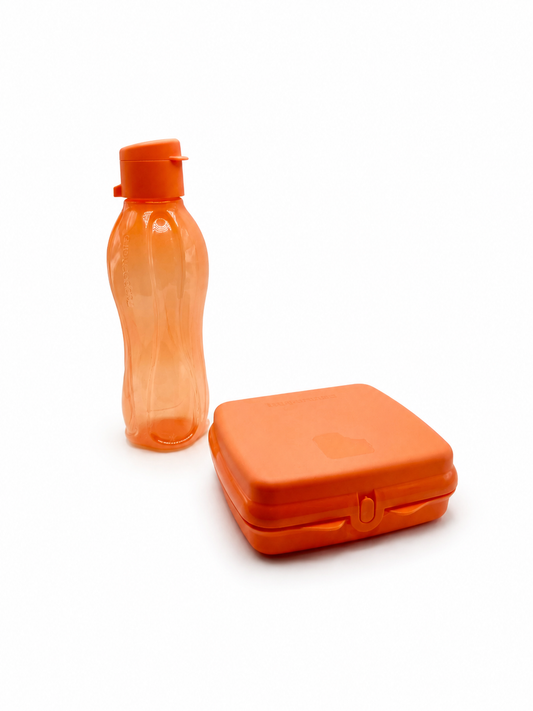 Eco Botella 500 ml + Sandwichera Coral